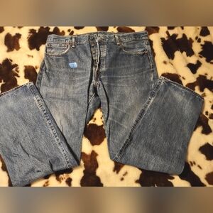 LEVI'S 501 BLUE JEANS. 36W×32L.